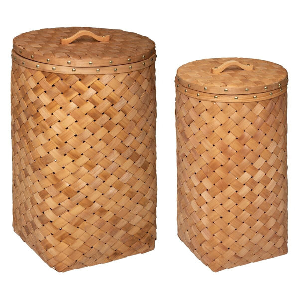 Bay Isle Home Woven 2 Piece Laundry Bin Set | Wayfair.co.uk